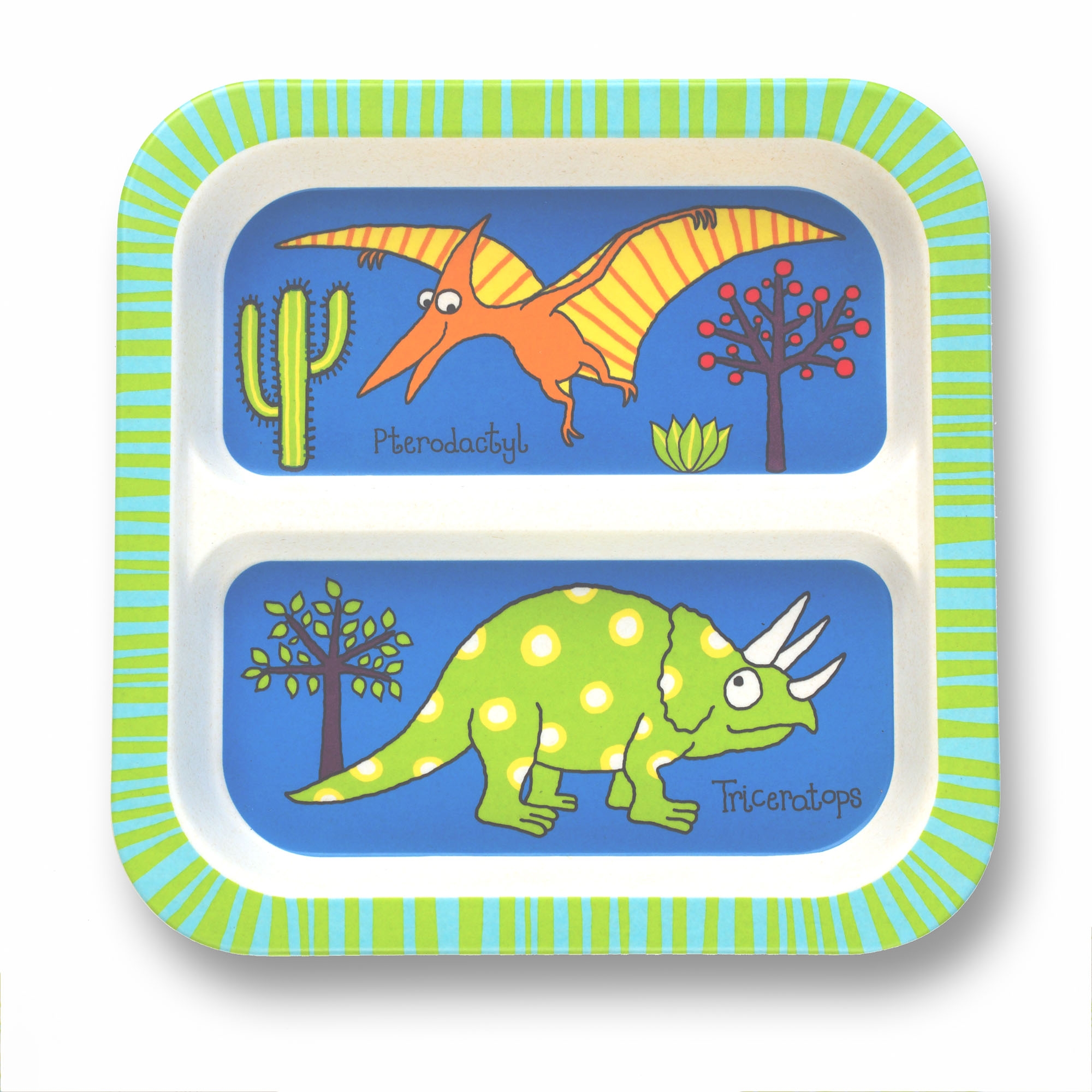 Dinosaurs&#x20;Design&#x20;Bamboo&#x20;Divider&#x20;Plate