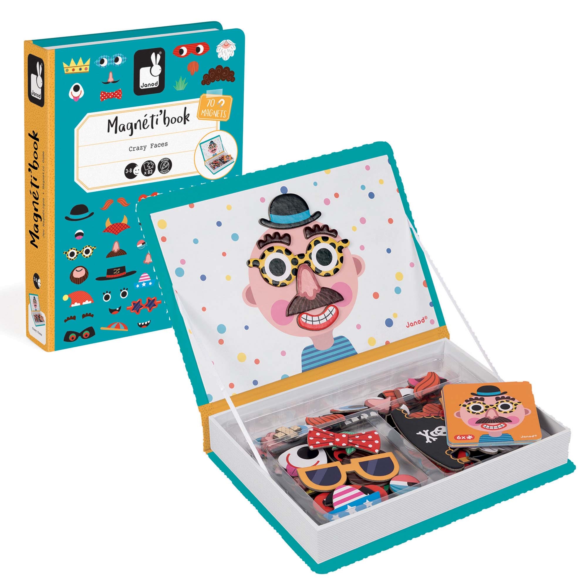 Crazy Faces Magnetic Book