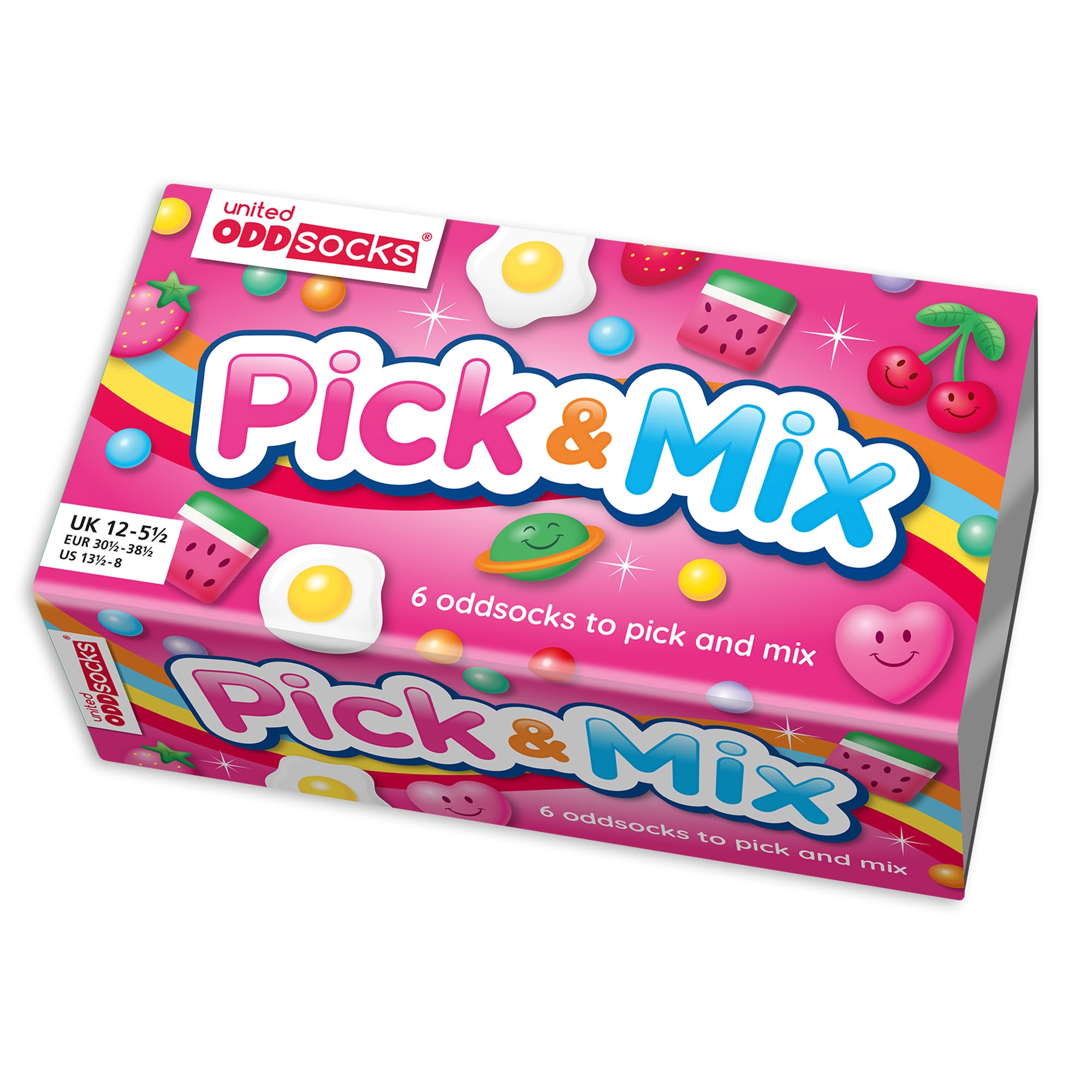 Oddsocks Kids Pick n Mix Socks Set of 6 Size 12-5.5 UK