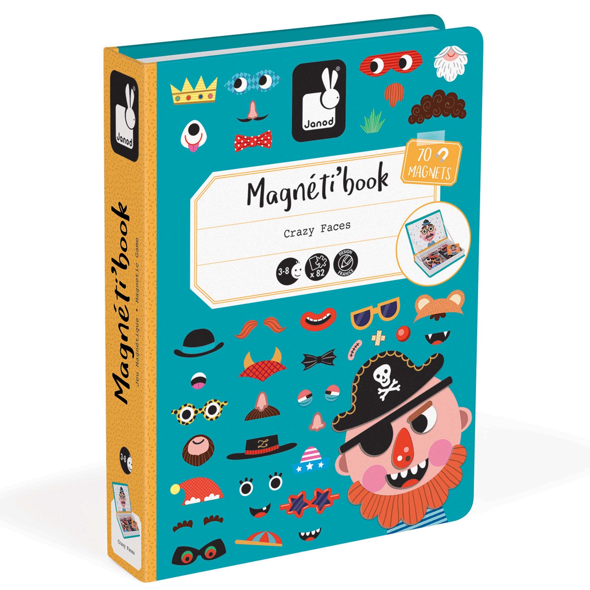 Crazy Faces Magnetic Book