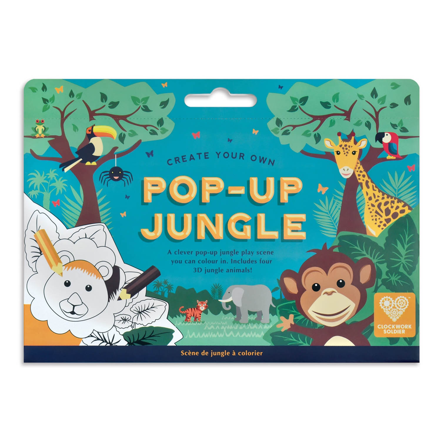 Colour In Pop Up Jungle Play Scene 