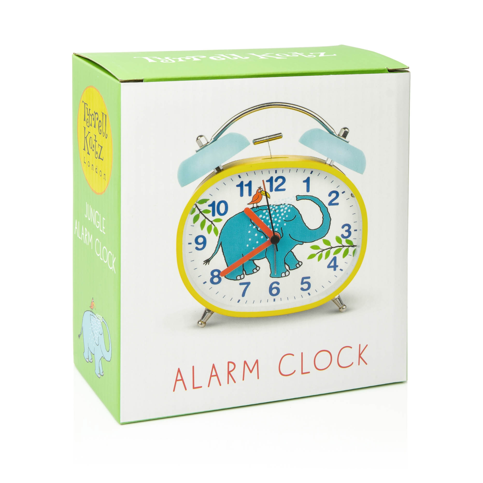 Elephant Design Children&#039;s Alarm Clock · Twin Bell · Silent Tick