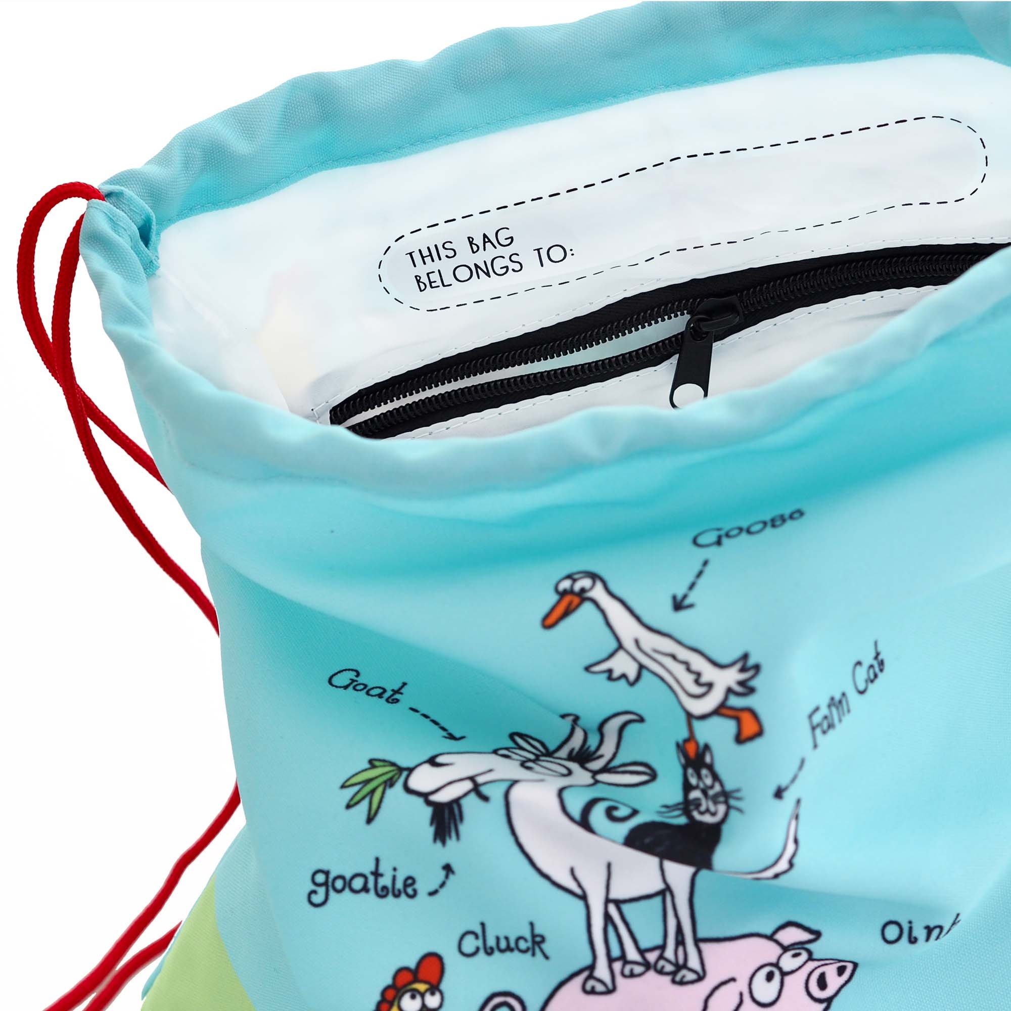 Kids Farm Waterproof Drawstring Bag
