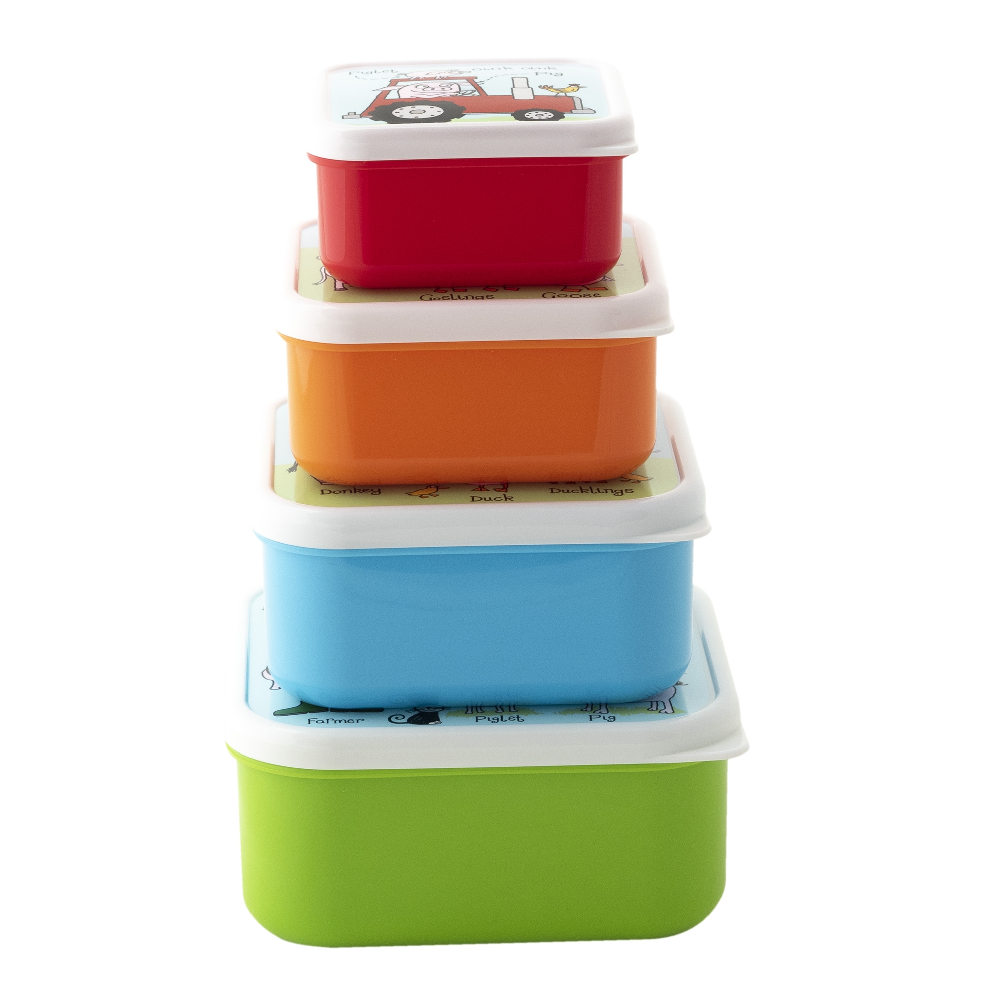 Set of 4 Farm Snack Boxes For Kids