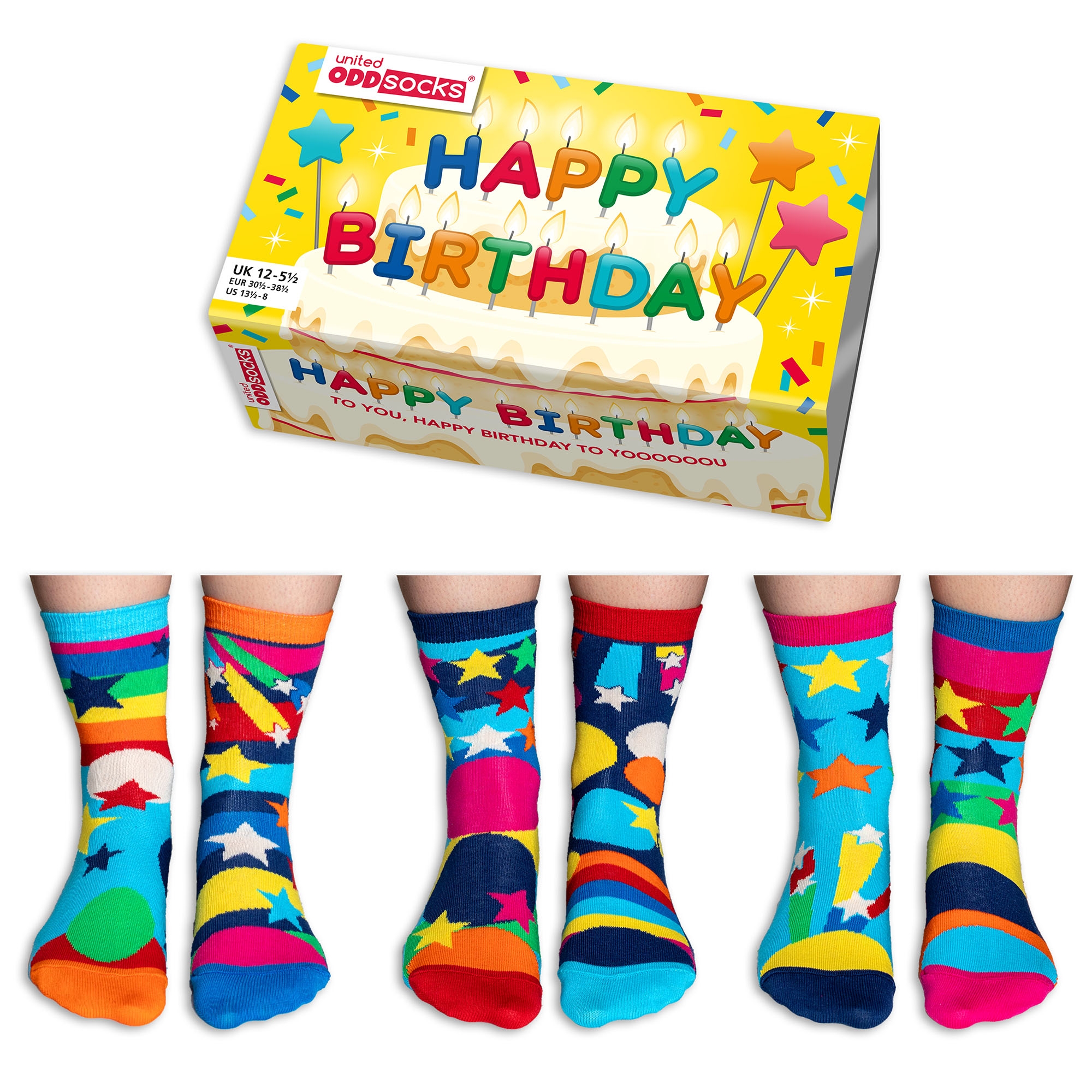 Oddsocks Kids Happy Birthday Socks
