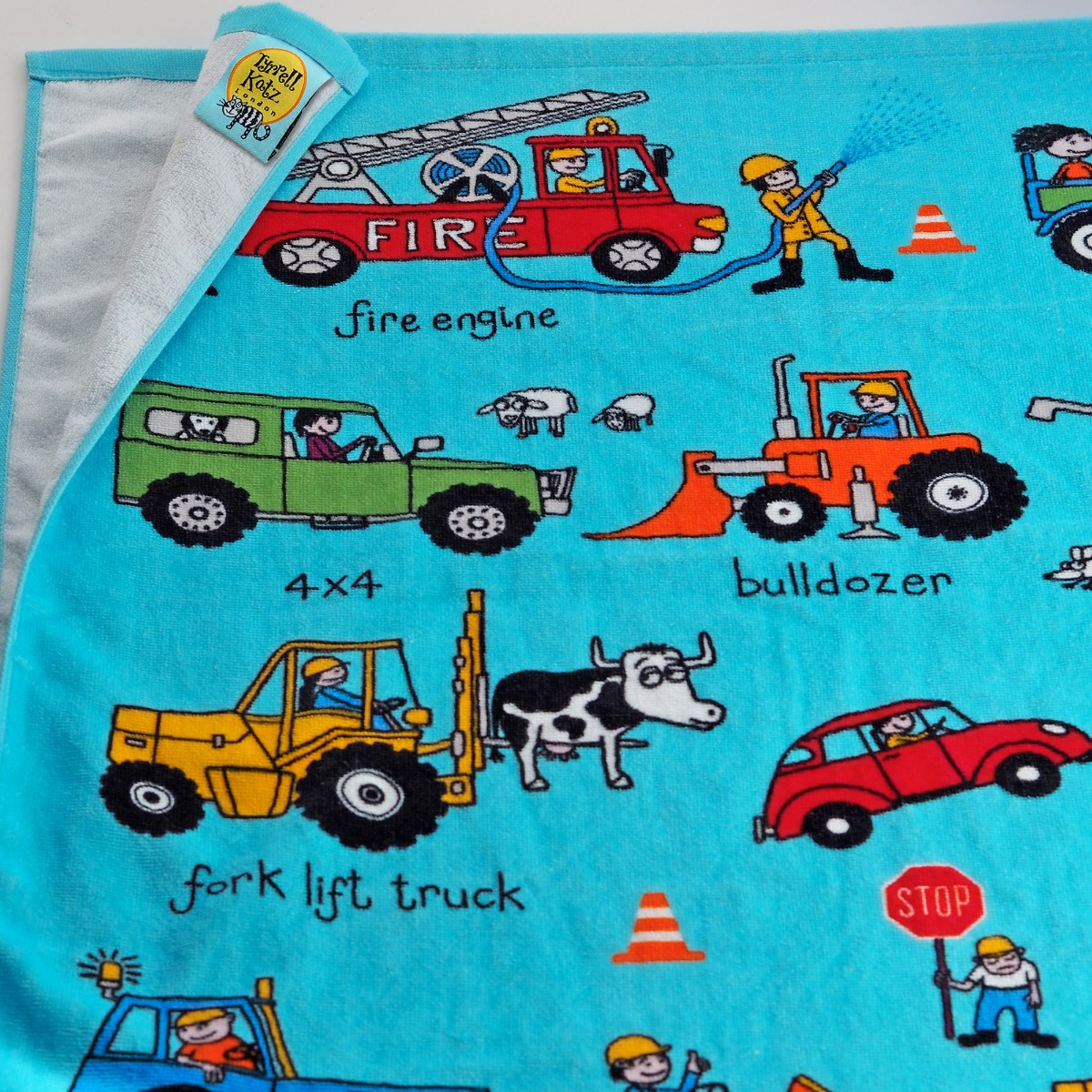Tyrrell Katz Trucks Design Kids Towel