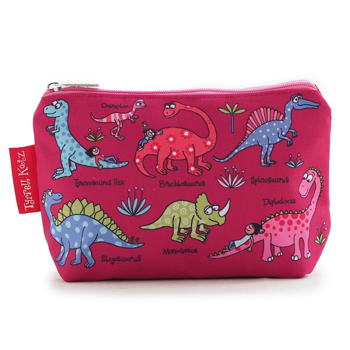 Dinosaurs&#x20;Pink&#x20;Wash&#x20;Bag-&#x20;Recycled&#x21;