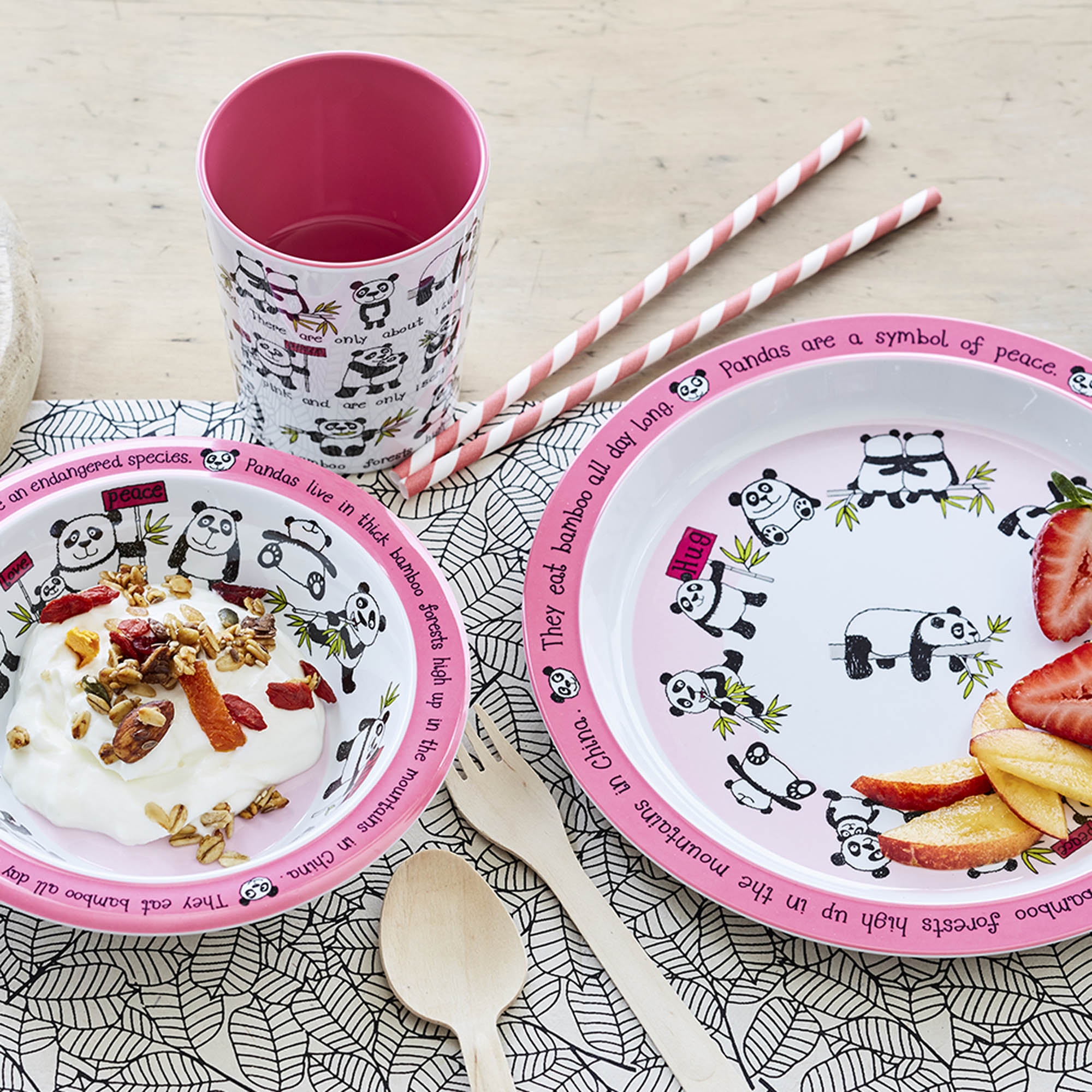 Pandas Melamine Plate