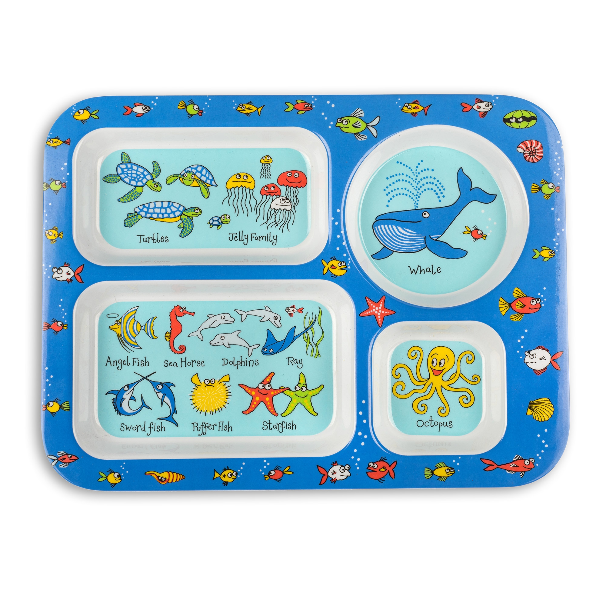 Ocean Melamine Compartment Tray
