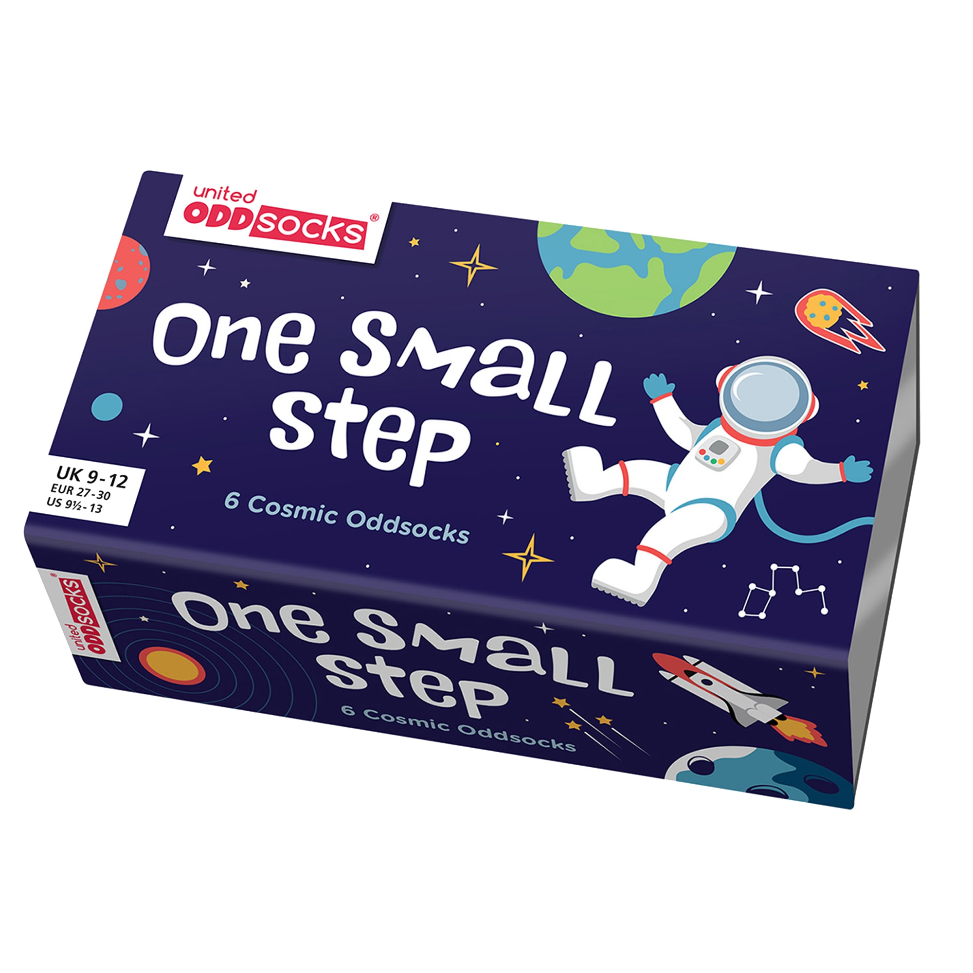 Oddsocks Kids Space Socks Set of 6 Size 9-12 UK