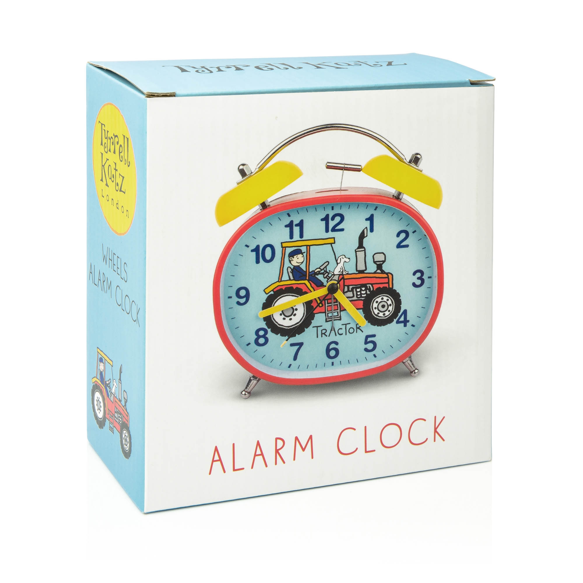 Tractor Design Children's Alarm Clock · Twin Bell · Silent Tick