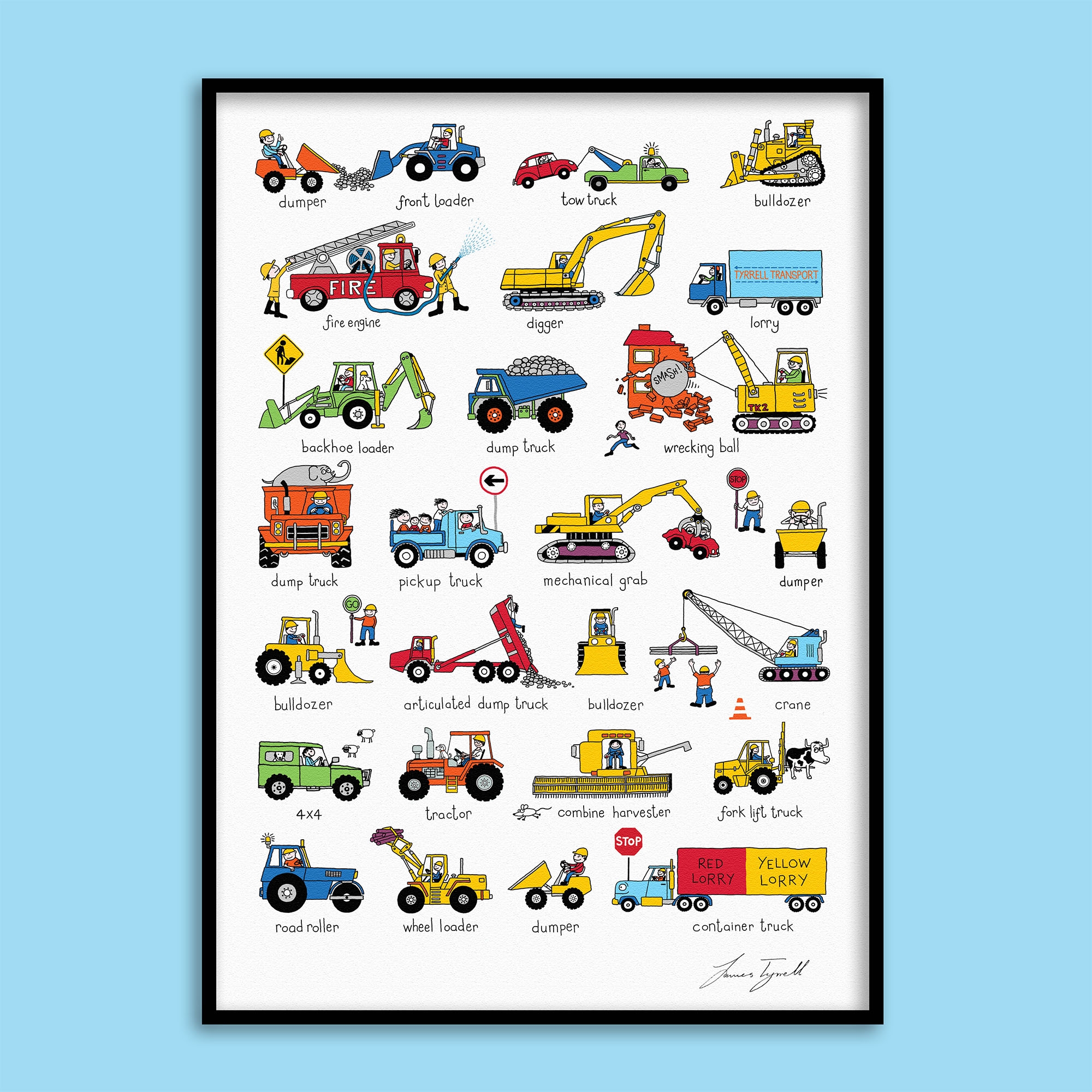 Trucks Art Print